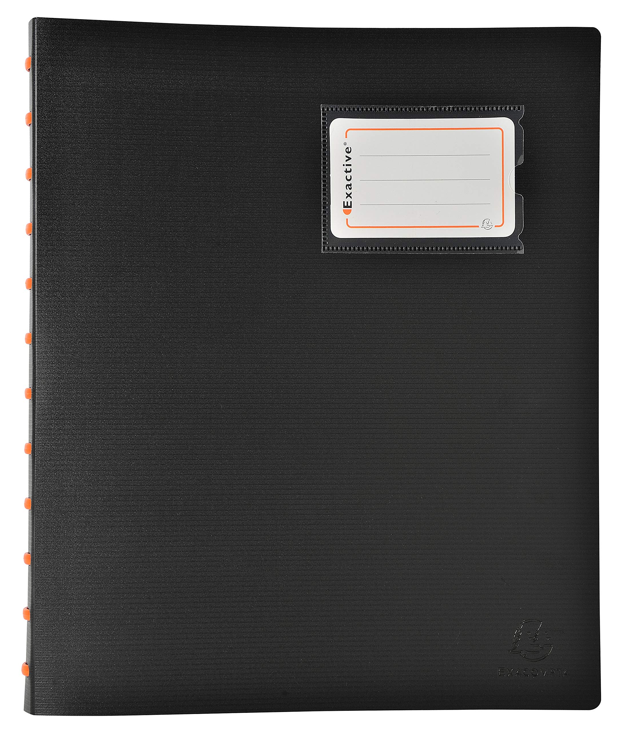 Exacompta - Ref 86334E - Exactive PP Display Book - Suitable for A4 Documents, 30 Pockets, 60 Viewing Pages, 5 Coloured Dividers, 0.7mm Rigid Polypropylene - Black
