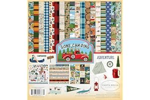 ECHO PARK PAPER Carta Bella Paper Company Gone Camping Collection Kit Paper, 12 x 12, Multicolor