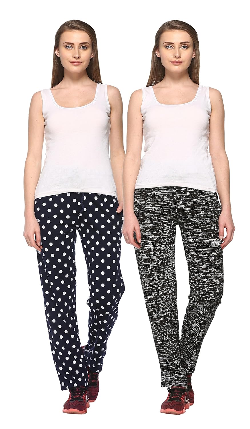 shaun women's cotton track pants (pack of 2)