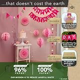 Itsy Bitsy Party Co Premium Reusable Pink Birthday Decoration Set view 3
