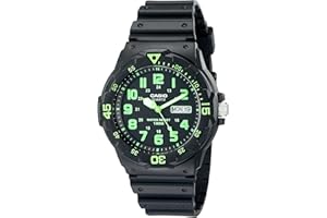 Casio Men's MRW200H-3BV Dive Style Neo-Display Sport Watch, Black