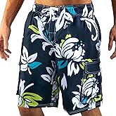 Kanu Surf Mens Barracuda Swim Trunks (Regular & Extended Sizes)
