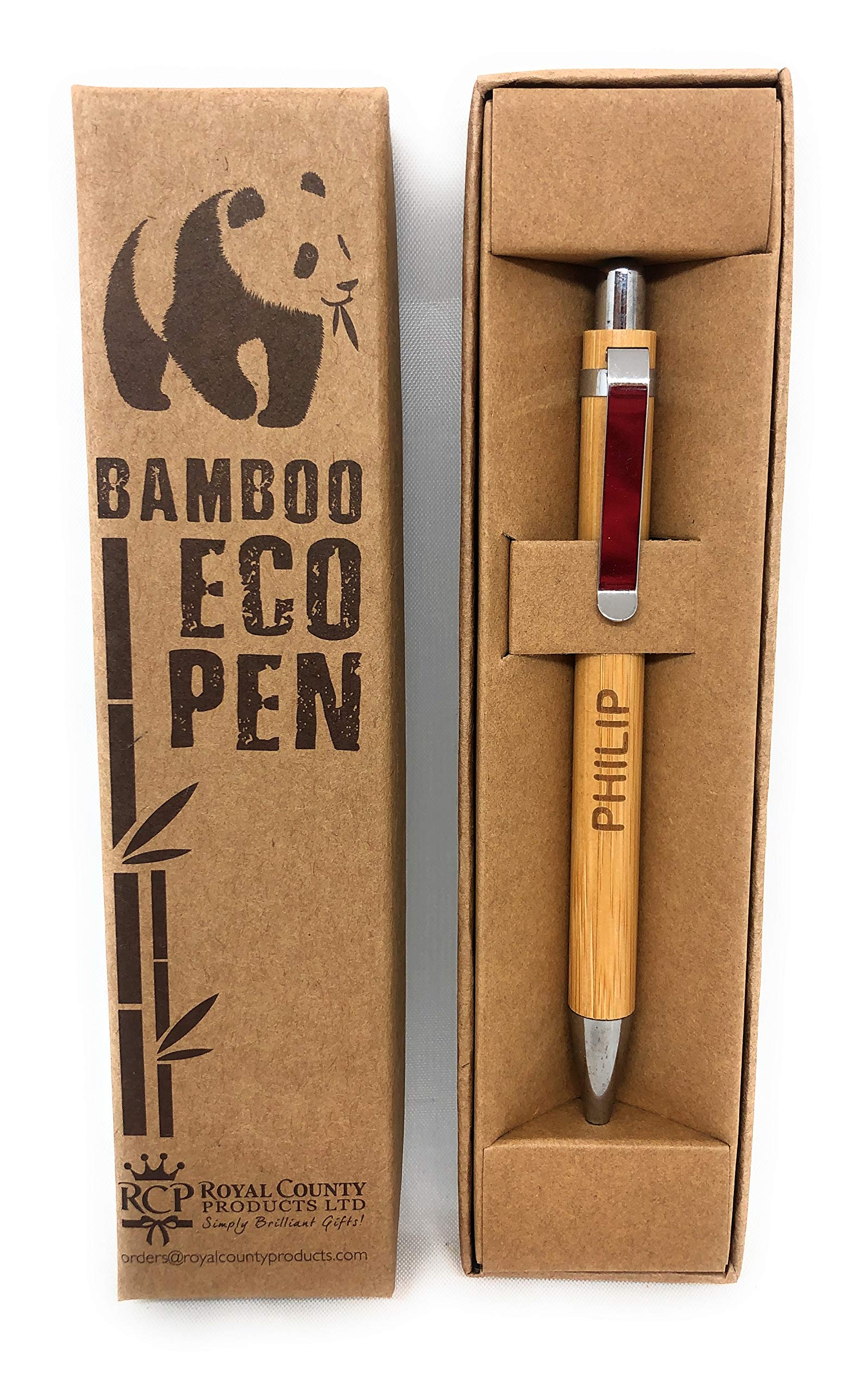 Royal County Personalised Bamboo Pens - Eco Friendly - PHILIP PLEASE DO NOT USE THIS LISTING TO ORDER ANY OTHER NAME