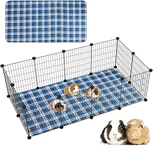 Geegoods Guinea Pig Cage Liners Guinea Pig Bedding Washable &Air Dried Pee Pads for Guinea Pig Fast Absorbent Waterproof Reduce Shrinkage Non-Slip