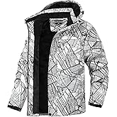 MAOYSSEN Men's Waterproof Ski Jacket Warm Winter Hooded Snowboarding Windbreaker Mountain Snow Coat