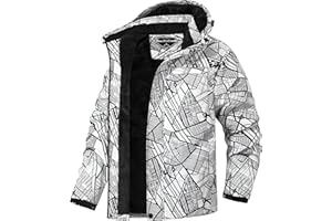 MAOYSSEN Men's Waterproof Ski Jacket Warm Winter Hooded Snowboarding Windbreaker Mountain Snow Coat