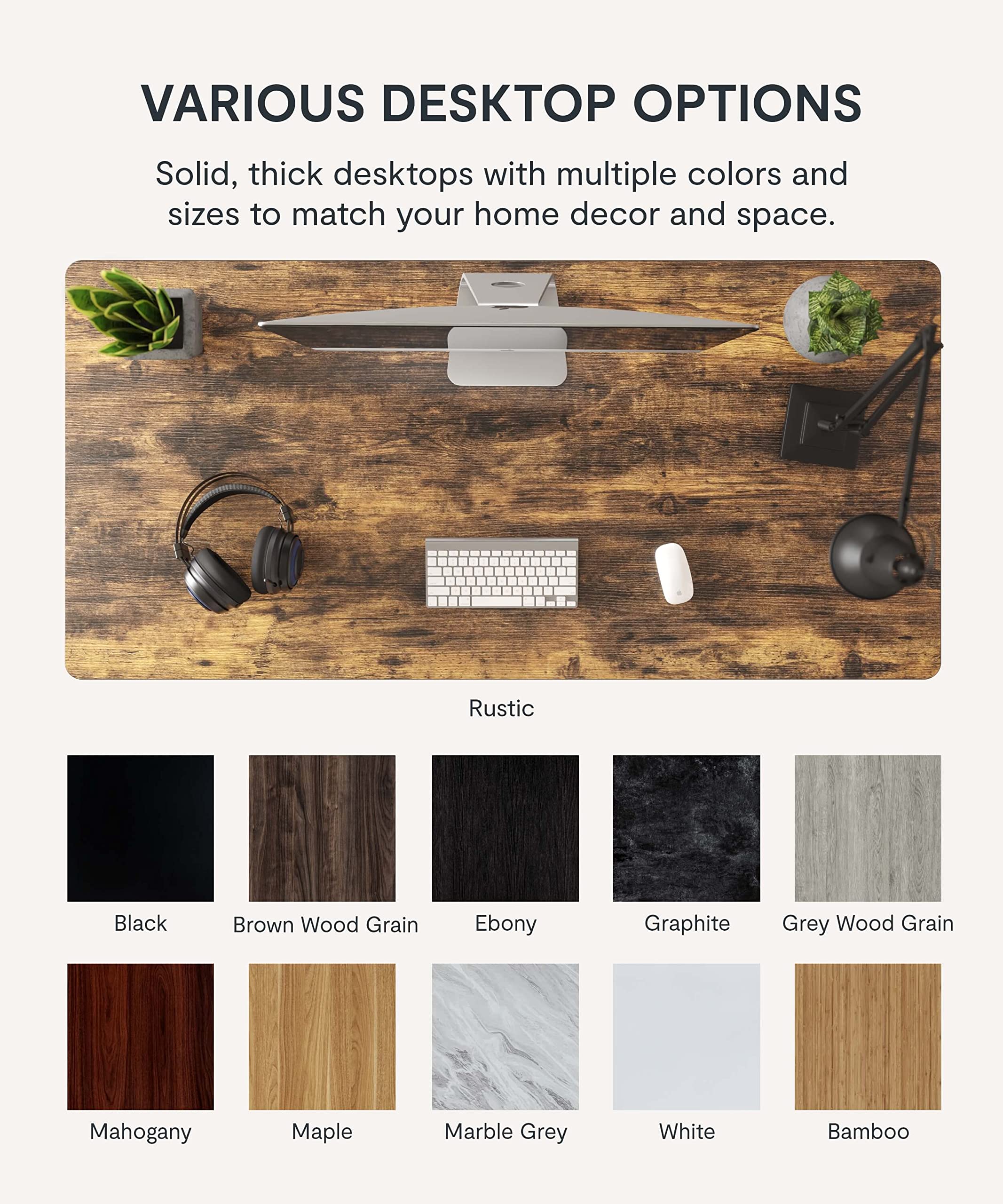 FLEXISPOT EN1 Electric Stand Up Desk 55 x 28 Inches WholePiece Desktop