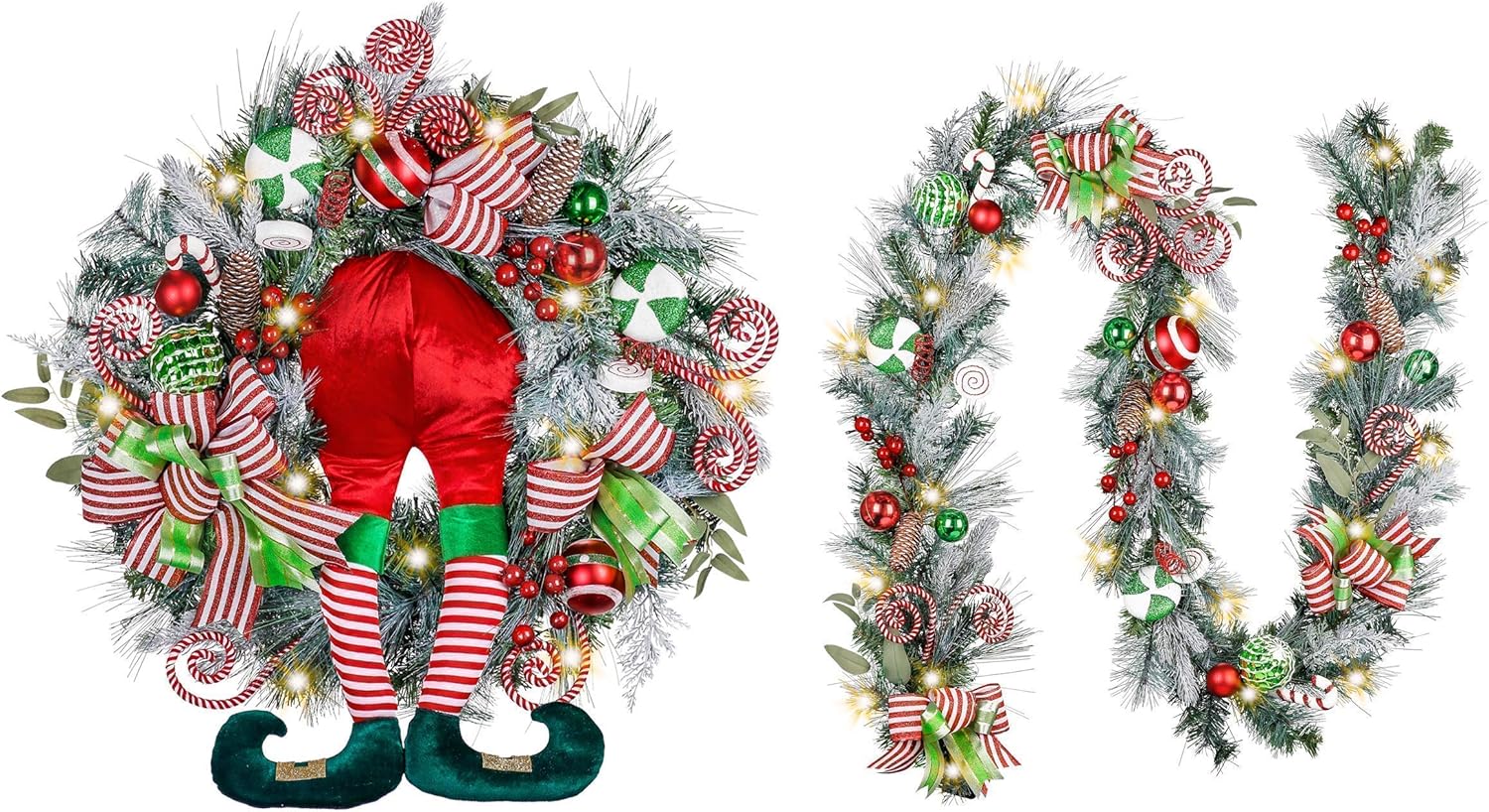 Christmas Wreath Garland Value Bundle (2pcs) 30 inch