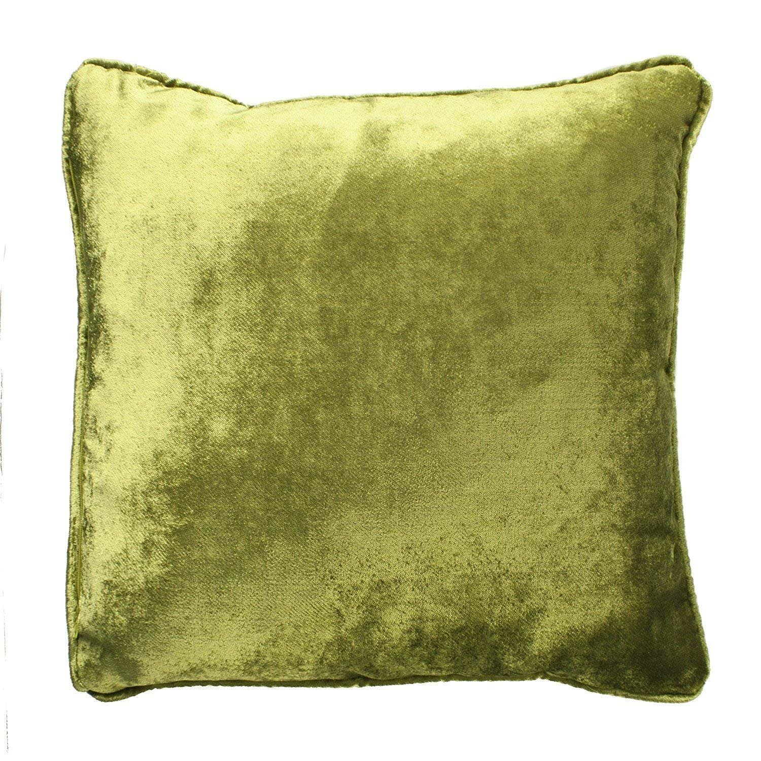 McAlister Textiles Shiny Velvet Pillow Case Lime Green