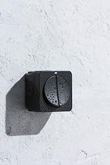 Knightsbridge OP3 Outdoor Weatherproof Double Switch Black 66x90x90 mm view 3