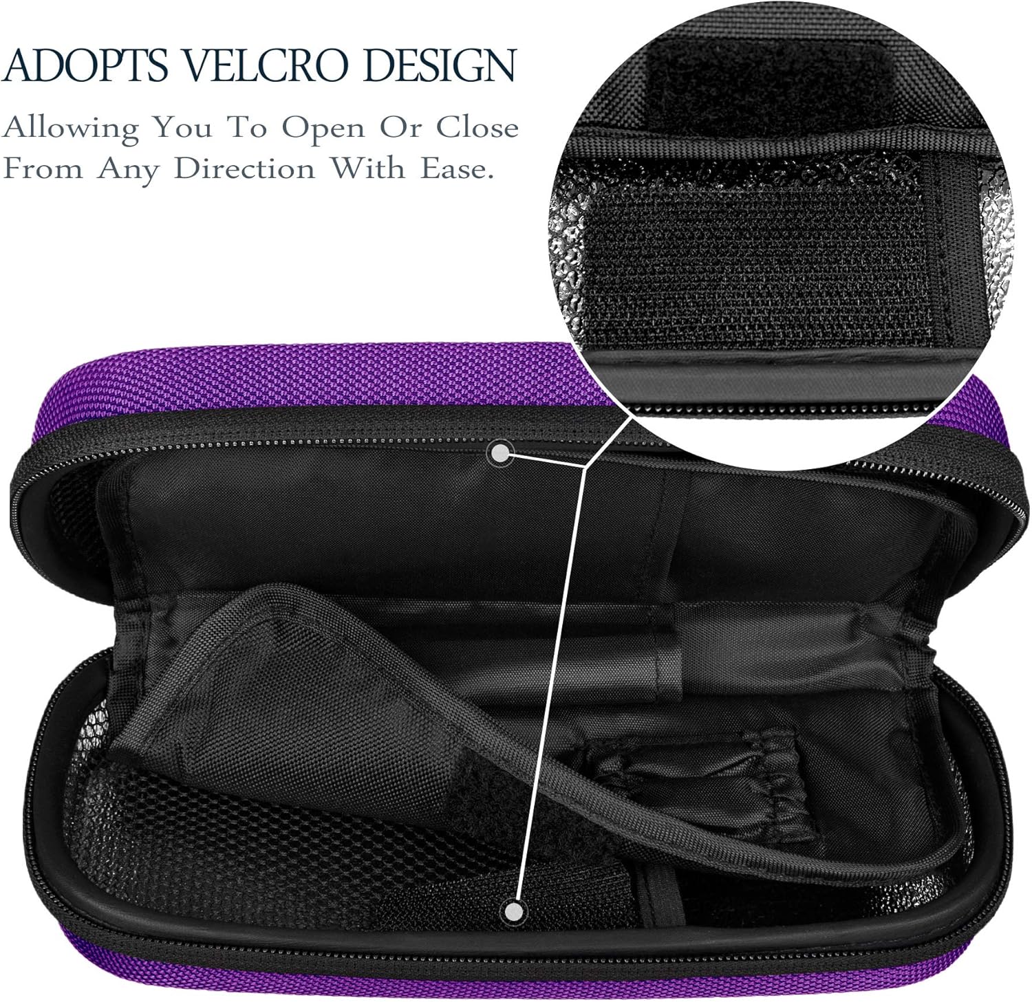 SHBC Insulin Cooler Travel Case for Diabetic Organize Medication Insulated Cooling Bag with 2 Ice Packs Purple: Health & Personal Care