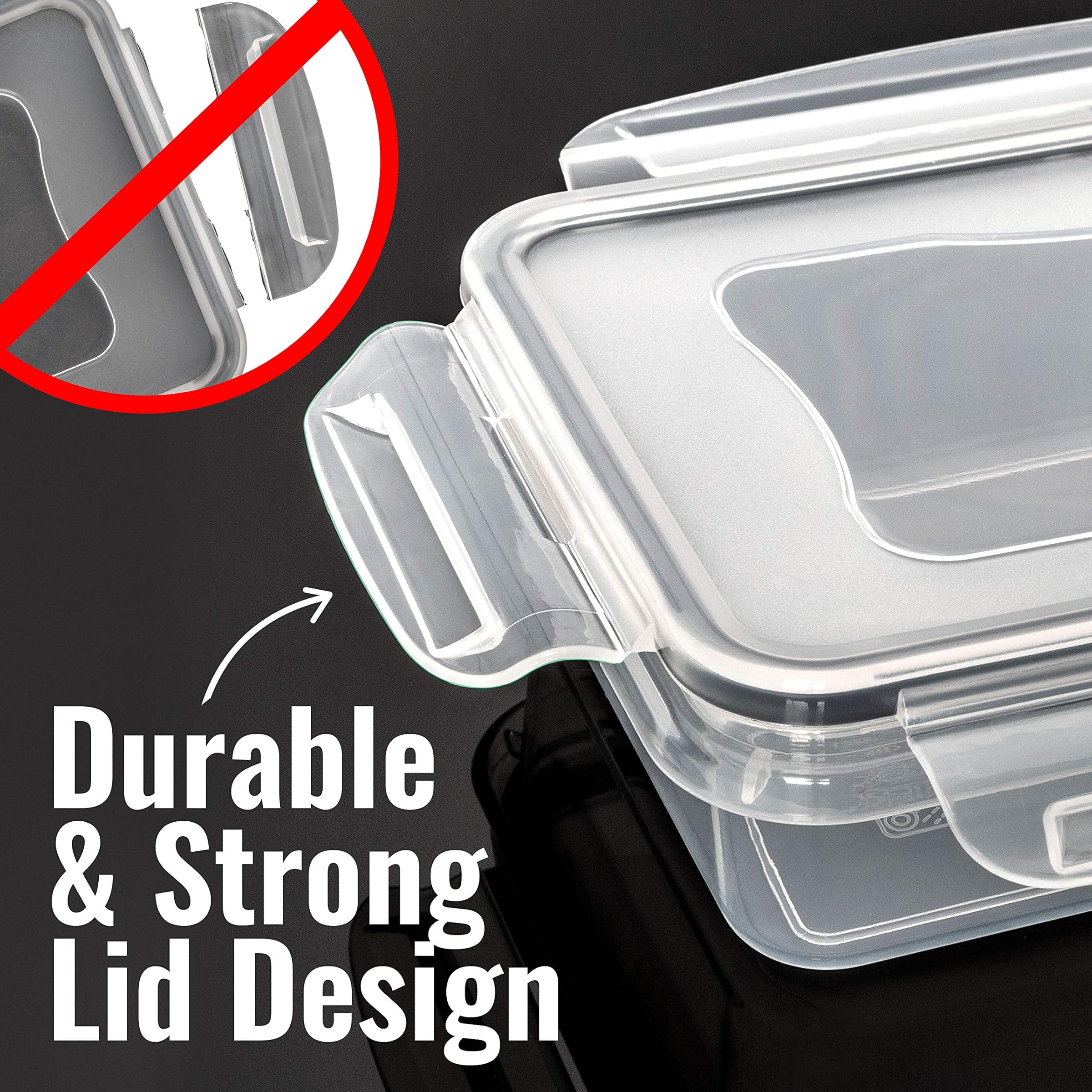 Fullstar Food Storage Containers with Lids - Plastic Food Containers with Lids - Plastic Containers Storage (Set of 20) - Plastic Storage Containers with Lids - Food Container Set BPA Free