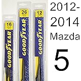 Mazda 5 (2012-2014) Wiper Blade Kit - Set Includes 26" (Driver Side), 16" (Passenger Side), 12A" (Rear Blade) (3 Blades Total)