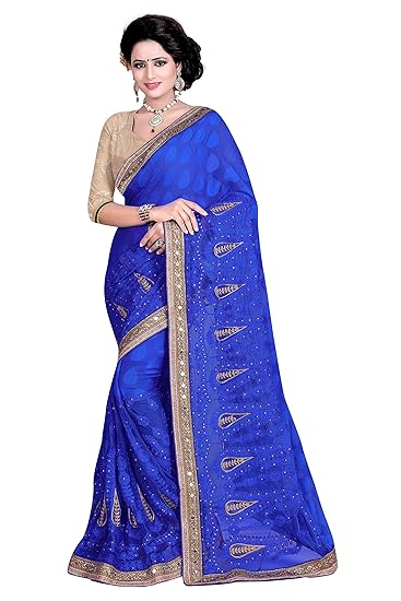 Winza Designer Womens Net Saree With Blouse (WDNargis)
