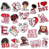 Xyntara 20pcs Delta Theta Sigma Iron on Patches Sorority Paraphernalia, Red and Black Embroidered Delta 1913 Applique Patch for Hats, Clothes, Jackets, Bags, Jeans, T-Shirt