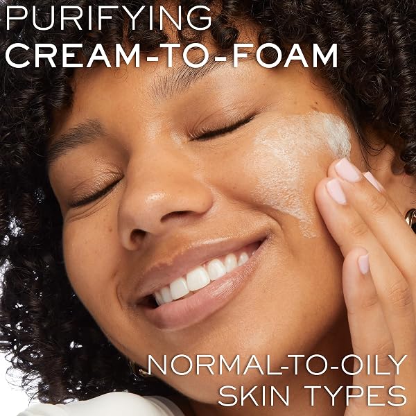 LANCÔME CRÈME RADIANCE CREAM-TO-FOAM CLEANSER | GENTLE PURIFYING FACIAL CLEANSER TO REMOVE WATERPROOF MAKEUP & CLARIFY PORES | FOR NORMAL & COMBINATION SKIN | 4.2 FL OZ