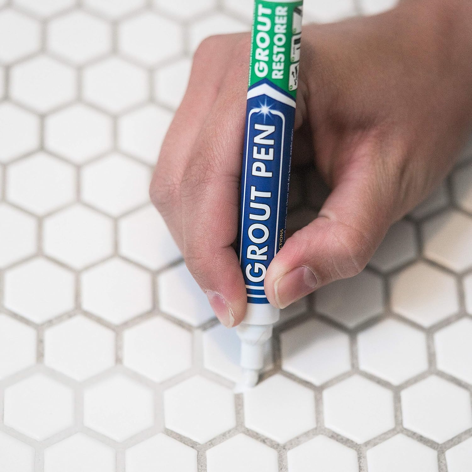 Grout Pen White - Ideal to Restore The Look of Tile Grout Lines - White Grout Marker - 