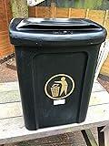 Advancedscape Plastic Litter/General Waste Bin For Wall or Post Mounting in BLACK