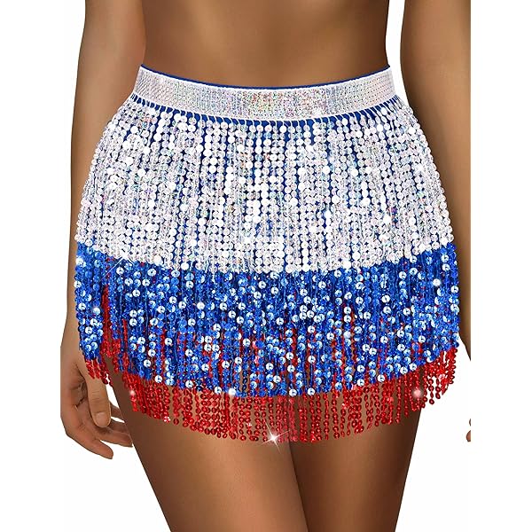 Amazon.com: BODIY Women Dot Sequins Chainmail Skirt Sparkly