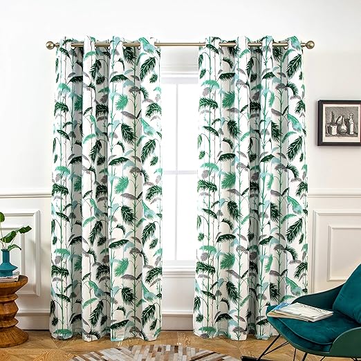 Amazon Com Driftaway Tropical Palm Leaves Lined Room Darkening
