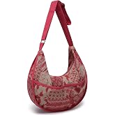 OPQRSTU Womens Hippie Large Sling Shoulder Boho Handbag canvas Crossbody Bags