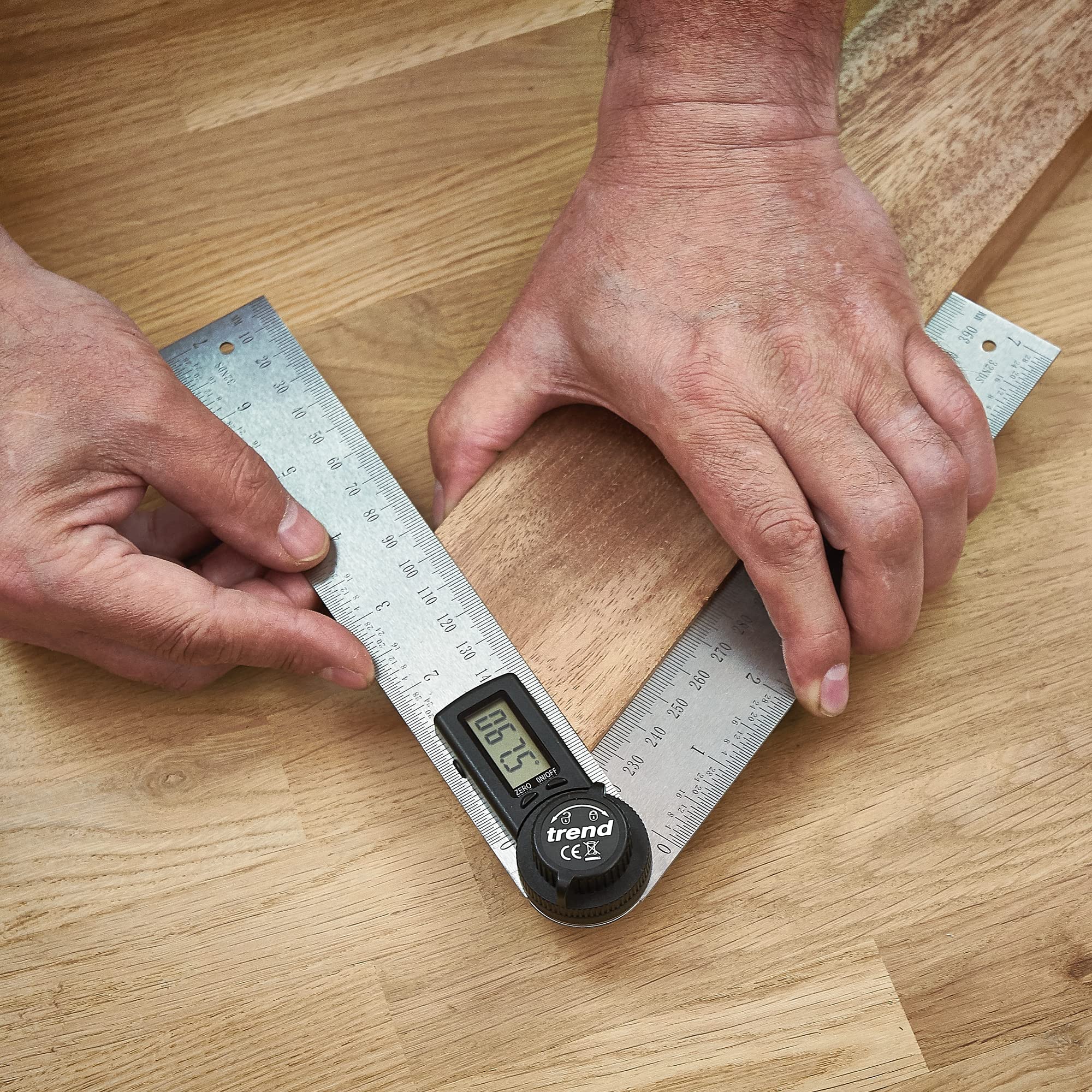 Trend 7 Inch Digital Angle Finder Ruler for Precise Internal and External Angle Measurements, DAR/200