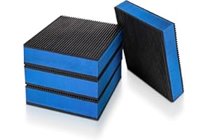 Fstop Labs 4 Pack Anti Vibration Pads 4'' X 4'' X 7/8" Heavy Duty EVA Anti Vibration Washing Machine Support, Vibration Damping Pads for Air Compressor, Washing Machine, Treadmill, HVAC