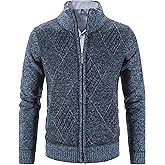 VtuAOL Men's Cardigan Sweaters Casual Full Zip Sweaters Knitted Cardigan with Pockets