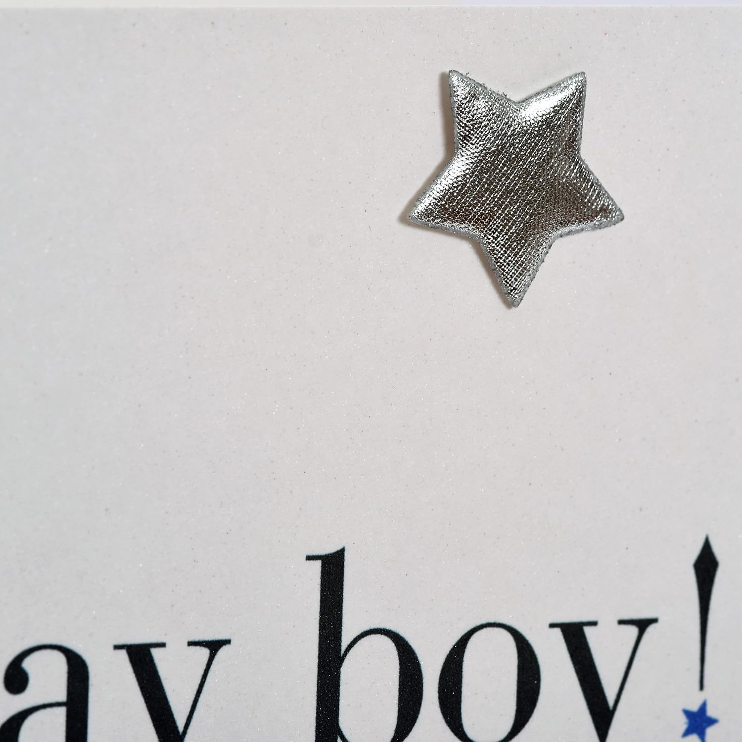 Claire Giles Greeting Cards, Happy Birthday Card, Blue Stars "Birthday Boy" Greeting Card, Embellished with a Padded Star - Image 5