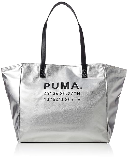 puma white and gold handbag