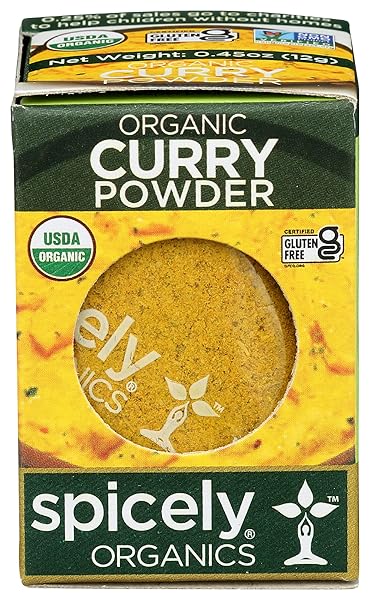 SPICELY ORGANIC CURRY POWDER 0.45 OZ CERTIFIED GLUTEN FREE