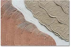 Limiyer 3D Heavy Texture Wall Art, Wood Grain Framed Abstract Paintin, Large Oil Painting on Canvas Texture Wall Art, Minimalism Art，Modern Abstract Painting for Living Room