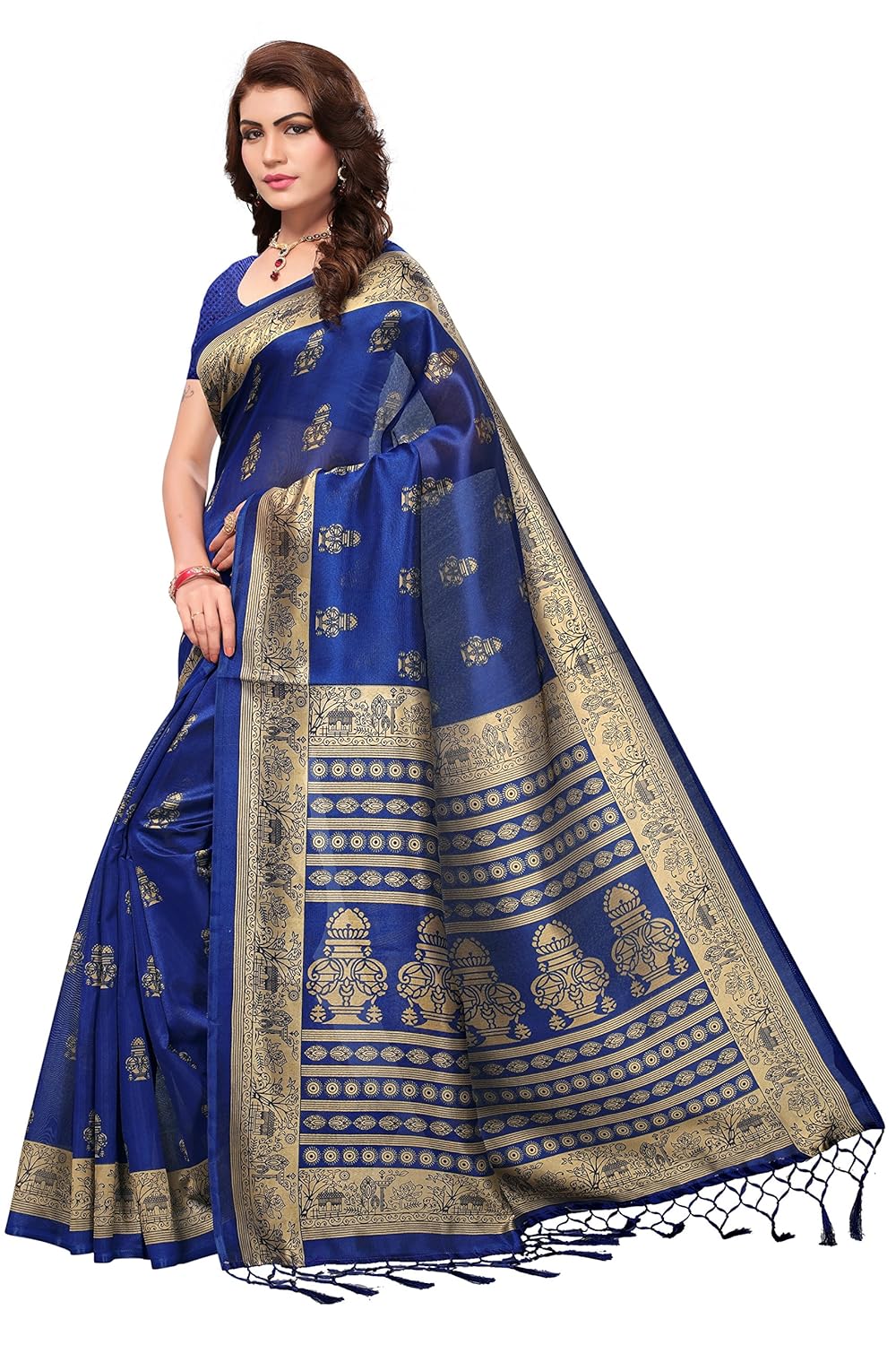 anni designer silk saree with blouse piece