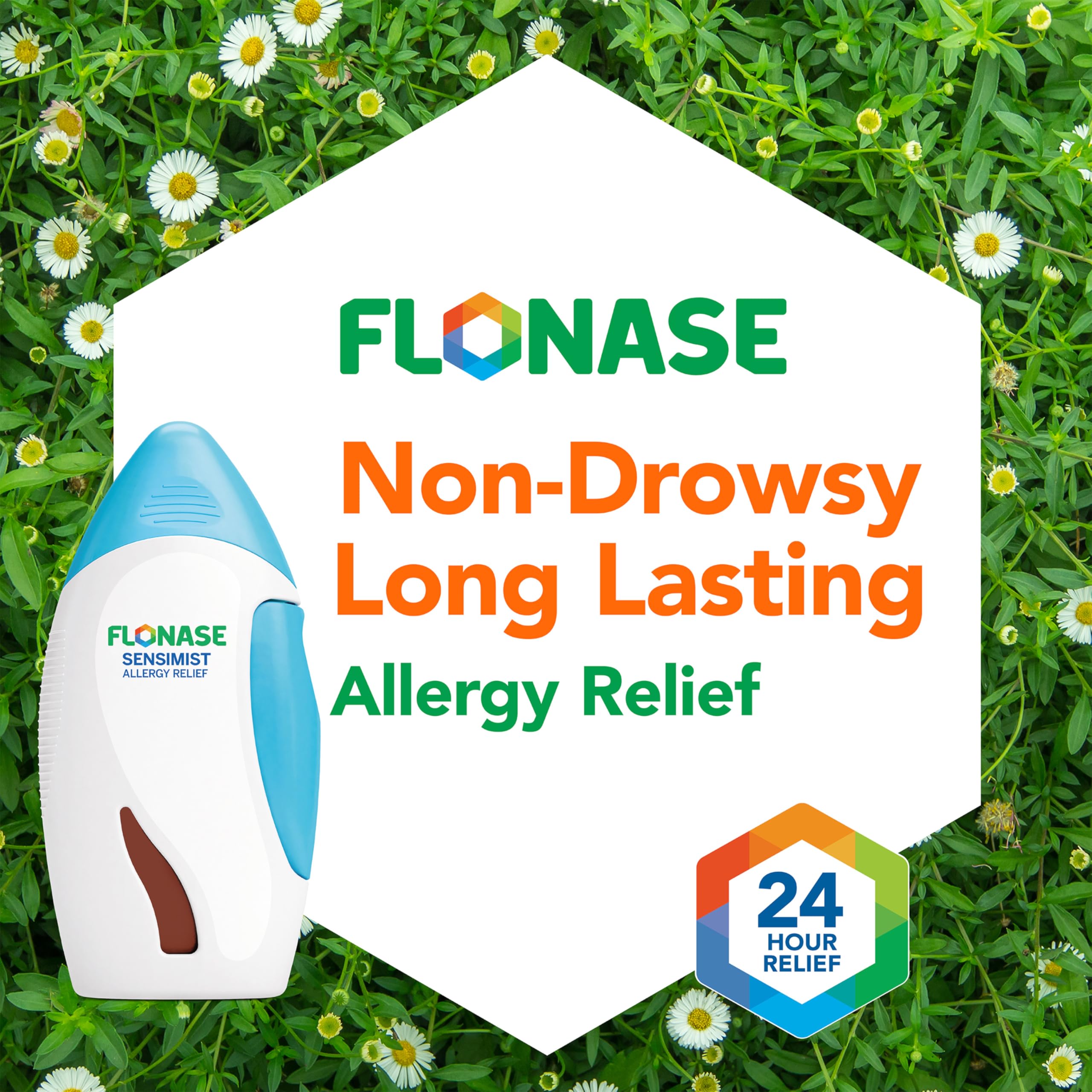 Flonase Sensimist Allergy Relief Nasal Spray for Non-Drowsy, 24-Hour Multi-Symptom Allergy Relief – 120 Sprays