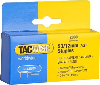Tacwise 0337 Type 53 12mm Galvanised Staples Pack of 2000