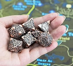 DND Metal Dice Set with Dragon Totem Metal Gife