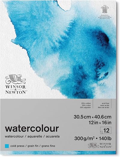 Winsor & Newton Watercolour Paper Pad 30.5 x 40.6 cm 12 Sheets 300 gsm