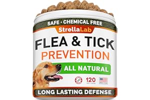 Natural Flea and Tick Chews for Dogs - Dog Flea & Tick - Flea Chewable Pills for Dogs - All Breeds and Ages - Made in USA Fle