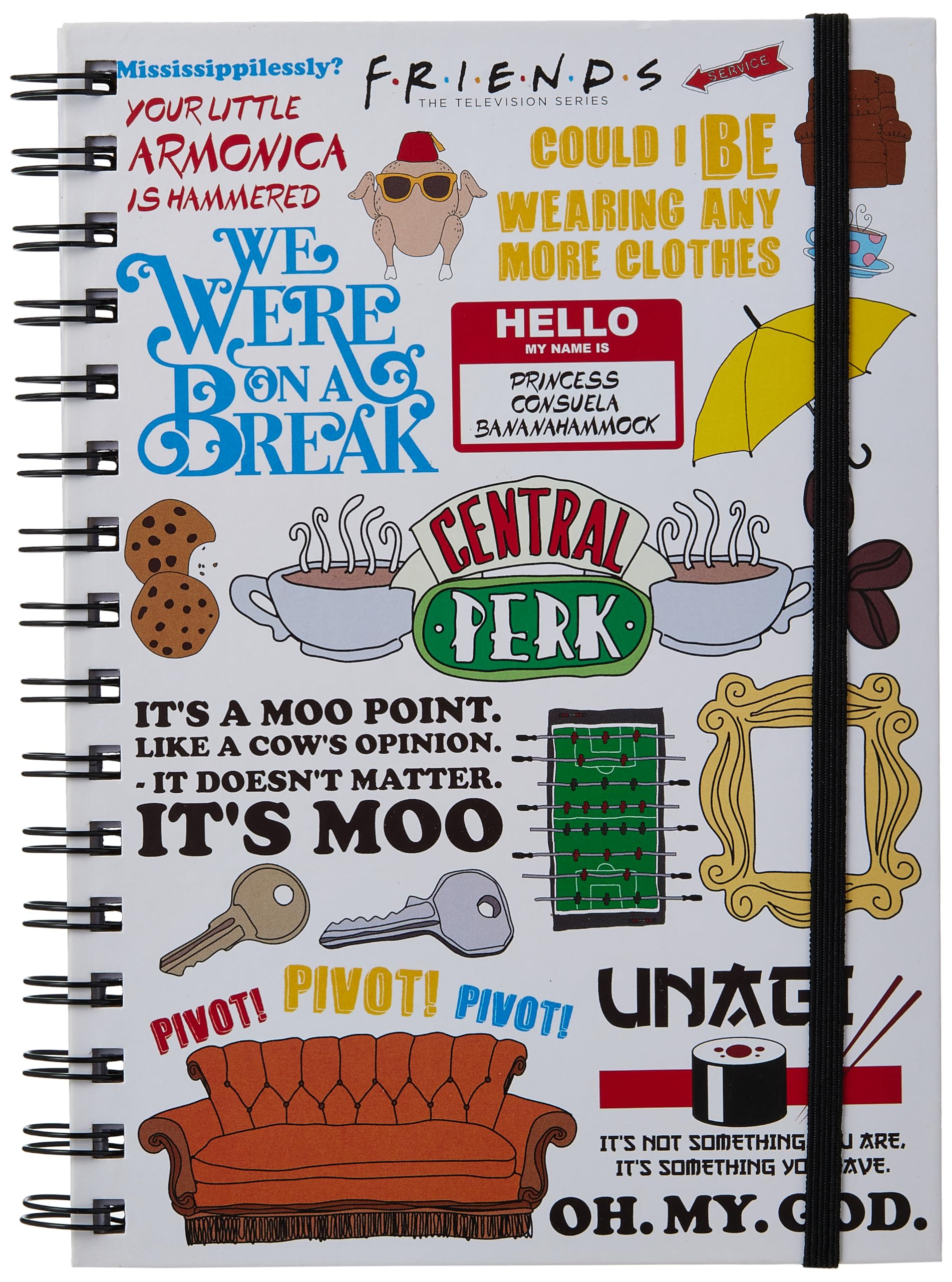 FRIENDS Cranberry E51931BD40 Spirals Notebook A5 (Quotes)