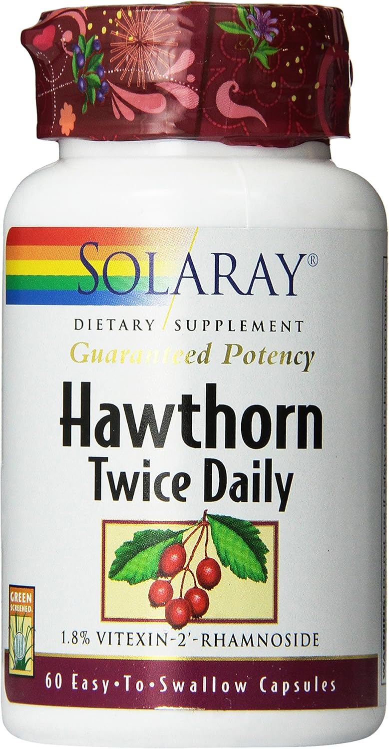 Solaray Hawthorn Two Daily Supplement 300mg | 60 CT: Health & Personal Care