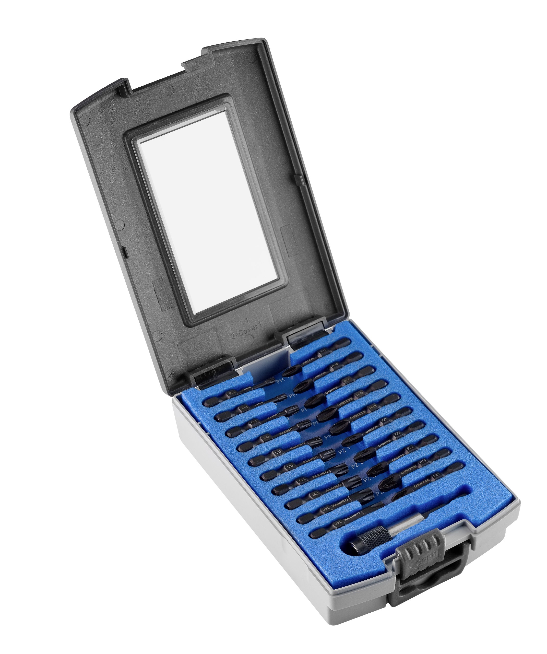 WITTE 28430 - Juego de 21 puntas de impacto en BIT-Box