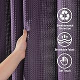 Shower Curtain 182x182cm Waffle Fabric with Metal Hooks Purple view 7