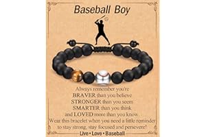 EFVISD Soccer Football Basketball Baseball Hockey Bracelet Gifts for Boys Players Team Lovers Son Grandson Brother Nephew Friend as Birthday/Valentines Day/Graduation/Back to School/Christmas Gifts