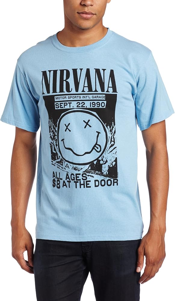 Fea Merchandising Men S Nirvana Motor Sports Flyer T Shirt Light Fea Merchandising Men S Nirvana Motor Sports Flyer T Shirt Light