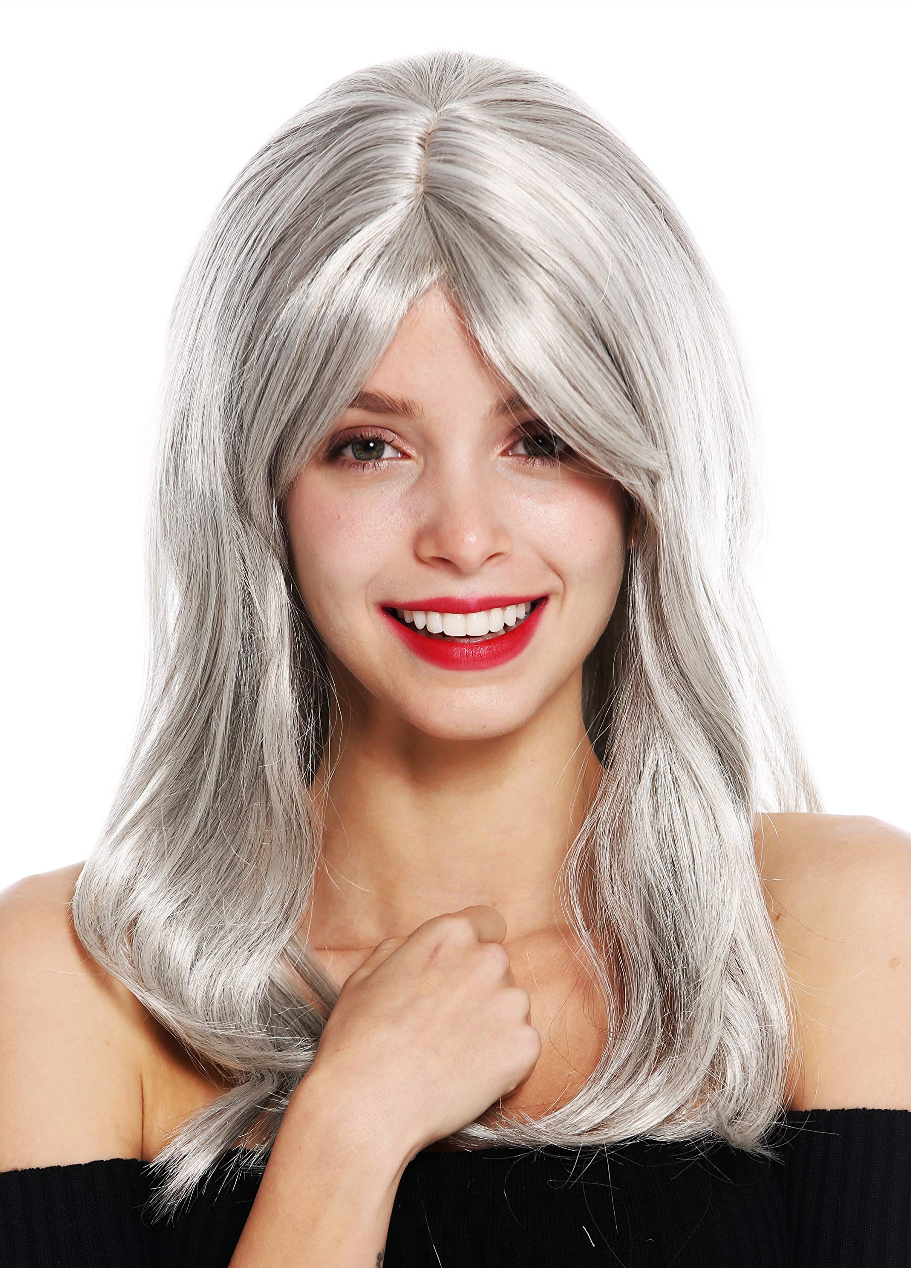 WIG ME UP - GFW2247-56 women's quality wig long slightly waved parted grey