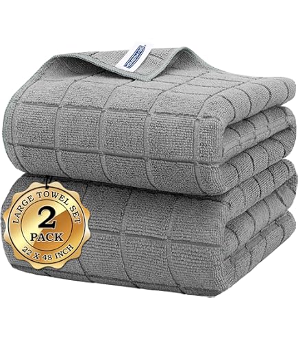 Amazon.com: HOMEXCEL Bath Towels Pack of 2, (27 x 54 Inches