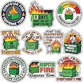 VOTANTA (10 Pcs, 3 inch) - Dumpster Fire Stickers Pack, Everything is Fine Sticker, Dumpster Fire Response Team Team Leader Decal, Funny Raccoon Possum Gifts Decoration for Laptops, Phones, Bottles