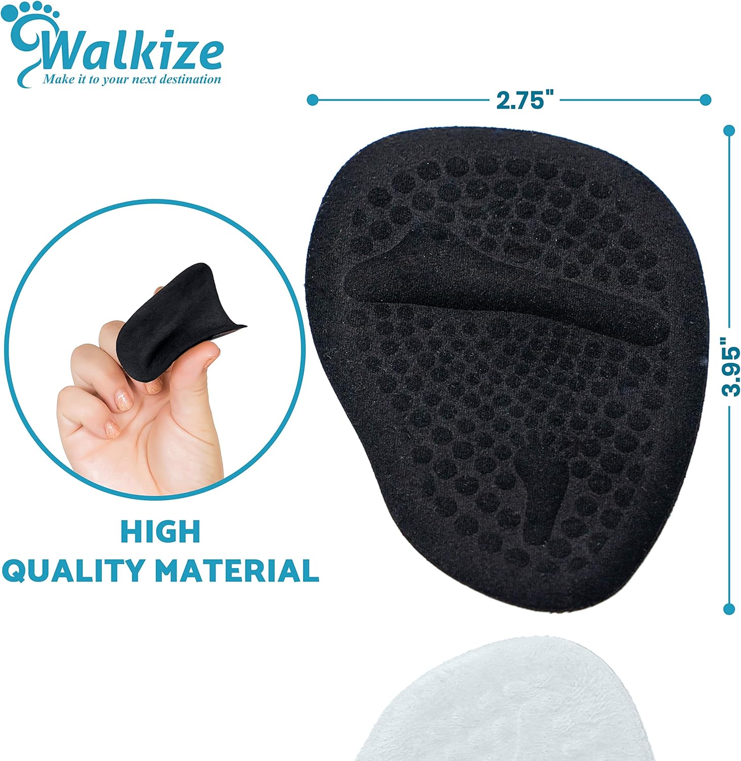 Metatarsal Pads | Metatarsal Pads for Women | Ball of Foot Cushions (2 Pairs Foot Pads) All Day Pain Relief and Comfort One Size Fits Shoe Inserts for Women (Black & Beige): Health & Personal Care