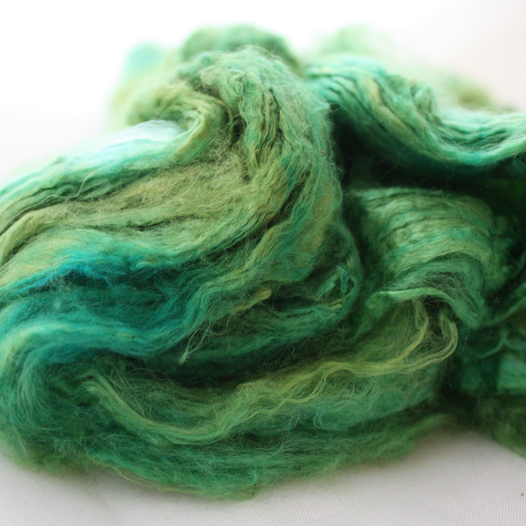Frabjous Fibers Hand Dyed Silk Hankies Moss