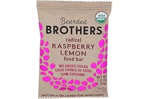 Bearded Brothers, Bar Radical Raspberry Lemon Organic, 1.52 Ounce